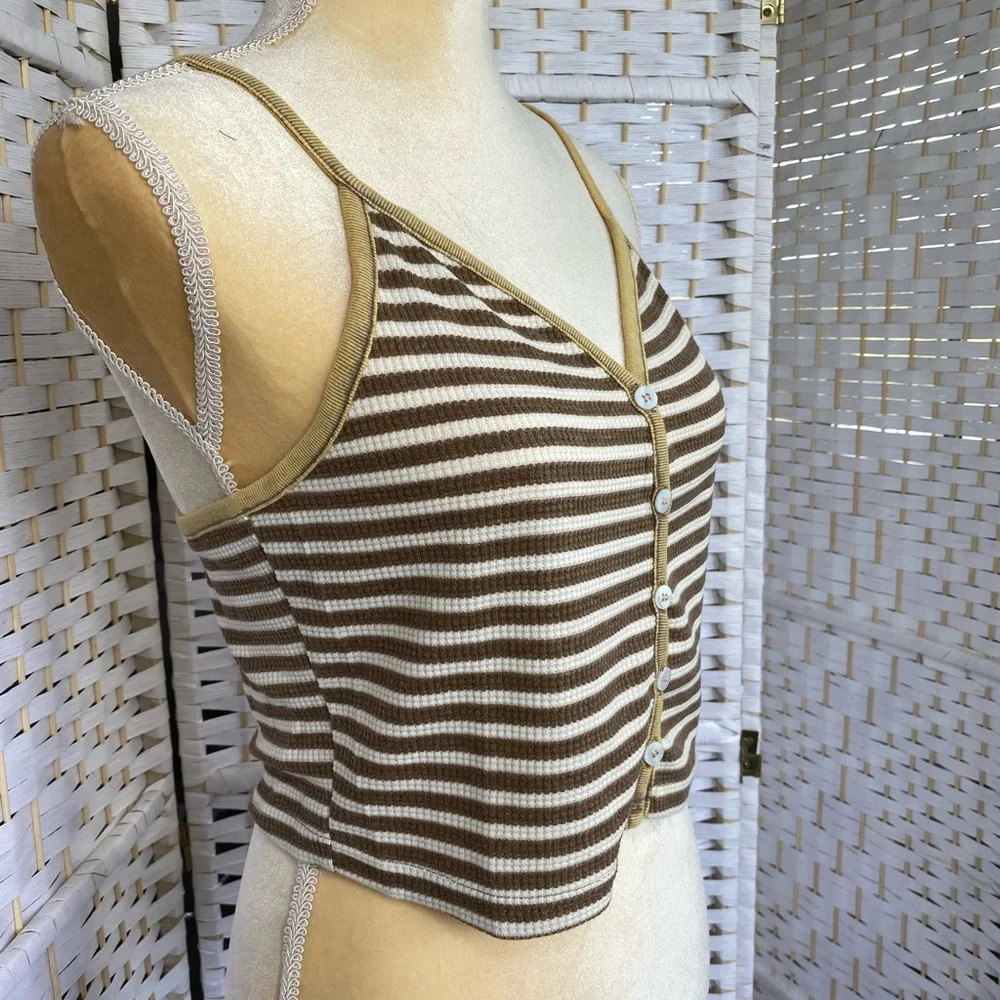 NWT Hem & Thread Thermal Stripe Tank - Picture 7 of 12